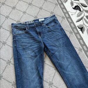 TK Axle Men's Straight Fit Button Fly Dark Blue Denim Jeans SEE MEASUREMENTS